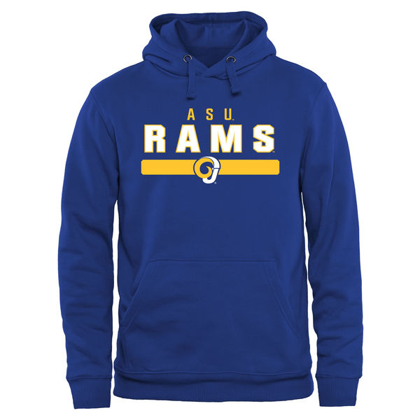Men NCAA Angelo State Rams Team Strong Pullover Hoodie Royal Blue 